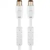 Image de Câble coaxial Goobay 2,5 m mâle/femelle blanc pour antenne TV