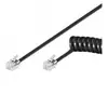 Image de Goobay Câble téléphonique spiralé à 4 fils RJ10 4m Noir