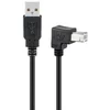 Image de Câble Goobay USB-A vers USB-B Mâle/Mâle 3m Noir Coudé