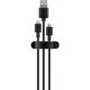 Image de Organisateur de câbles Goobay 70685 Noir Lot de 3 clips autoadhésifs