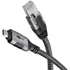 Image de Adaptateur USB-C Goobay 70755 15 m RJ-45 Cat6 blindé nickelé Noir/Argent