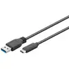 Image de Goobay Câble USB-A 3.0 Mâle vers USB-C Mâle 3m Noir