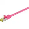 Image de Câble réseau Goobay SFTP CAT7 25 cm magenta