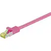 Image de Cable réseau Goobay RJ-45 CAT7 3 m Magenta S/FTP