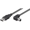 Image de Goobay Câble d'imprimante coudé USB 2.0 Type A/B Mâle/Mâle 50 cm Noir