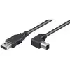 Image de Goobay Câble Imprimante Coudé USB 2.0 Type A/B Mâle/Mâle 1m Noir