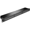 Image de Panneau de brassage Goobay 93048 RJ-45 Cat6 24 ports 1U rack noir