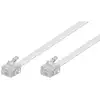 Image de Goobay Câble Téléphonique RJ11 6P4C Mâle/Mâle 10m Blanc