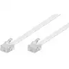 Image de Goobay Câble Téléphonique RJ11 6P4C Mâle/Mâle 3m Blanc