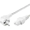 Image de Goobay Câble D'alimentation C15 Textile 2m Blanc