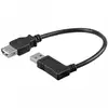Image de Goobay Câble d'extension coudé USB 2.0 Femelle/Mâle 15 cm Noir