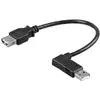 Image de Goobay Câble Coudé USB-A vers USB-A Mâle/Femelle 0,15m Noir