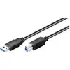Image de Goobay Câble Imprimante USB 3.0 Type A/B Mâle/Mâle 50cm Noir