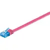 Image de Cable reseau Goobay CAT6a RJ-45 0,5 m Magenta