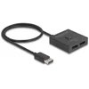Image de Commutateur vidéo DeLock 18906 DisplayPort bidirectionnel 2 ports 8K