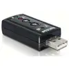 Image de Adaptateur Audio USB Delock 61645 2x 3.5mm Noir