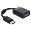Image de Delock 61848 Adaptateur DisplayPort 1.2 Mâle vers VGA Femelle Noir