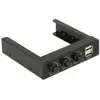 Image de Contrôleur ventilateur DeLock 62714 panneau frontal 3,5" 3 canaux USB 2.0 Noir