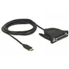 Image de Câble parallèle DeLOCK USB-C à DB25 1,8 m Noir