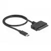 Image de Câble adaptateur DeLock 63803 USB-C vers SATA 22 broches 0,5 m Noir