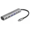 Image de Hub Delock 6 ports USB 3.2 Gen 1 aluminium gris compact