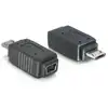 Image de Adaptateur USB micro-B mâle vers mini USB 5 broches femelle noir DeLOCK