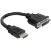 Image de Adaptateur HDMI vers DVI DeLOCK 0,2 m Noir