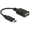 Image de Adaptateur USB Delock 65579 USB-C vers USB-A 2.0 15 cm Noir
