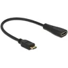 Image de Adaptateur mini-HDMI vers HDMI DeLOCK 0,23 m Noir