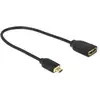 Image de Adaptateur HDMI Micro-D vers HDMI Standard 0,2 m Noir DeLOCK
