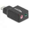 Image de Adaptateur audio USB-C DeLock 67128 micro et casque 3,5 mm ABS noir