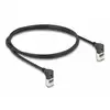 Image de Câble réseau RJ45 Cat.6A S/FTP Slim 90° Delock 1 m noir