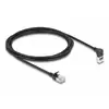 Image de Cable Réseau RJ45 Cat.6A S/FTP Slim 90° Delock 2 m Noir