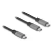 Image de Câble USB-C DeLock 81271 Y 1,2 m Power Delivery 100W Noir Gris