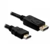 Image de Câble DisplayPort vers HDMI DeLOCK 2 m Noir Male/Male