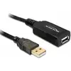 Image de Câble d'extension USB 2.0 DeLOCK 15 m Macho/Femelle Noir
