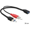 Image de Câble USB DeLOCK 83176 0,3 m USB 3.2 Gen 1 2 x USB A