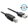 Image de Câble USB 2.0 DeLOCK 3 m A - B Mâle/Mâle Noir