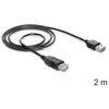 Image de Câble USB 2.0-A DeLOCK EASY-USB 2m Noir