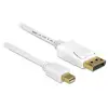Image de Cable DisplayPort DeLOCK 83484 5 m Mini DisplayPort vers DisplayPort Blanc