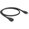 Image de Câble rallonge USB 2.0 Micro-USB B DeLOCK 0,5 m Noir