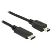 Image de Câble USB DeLOCK 83603 1 m USB-C vers Mini-USB B Noir
