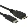 Image de Cable USB DeLOCK 0,5 m USB 3.2 Gen 2 C à Micro-USB B Noir