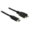 Image de Câble USB DeLOCK 1 m USB-C vers Micro-USB B USB 3.2 Gen 2 Noir