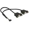 Image de Câble USB DeLOCK 84832 0,25 m USB 2.0 Femelle/Femelle Noir