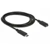 Image de Câble USB Delock 85534 1,5 m USB-C vers USB-C USB 3.2 Gen 1 Noir