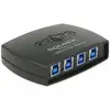 Image de Commutateur USB DeLock 87724 4 PC vers 1 périphérique 5 Gbit/s noir