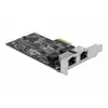 Image de Carte Réseau DeLOCK 89530 PCI Express x2 2 x RJ45 2,5 Gigabit LAN Profil Bas