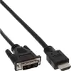 Image de Câble en ligne DVI vers HDMI Mâle/Mâle 3m Noir