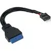 Image de Câble adaptateur interne en ligne USB 3.0 vers USB 2.0 15 cm noir